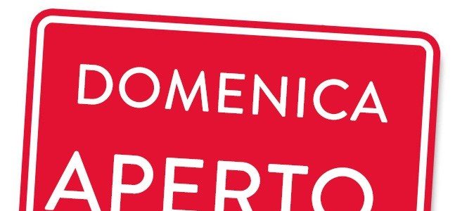 Apertura Domenicale Settembre 2019